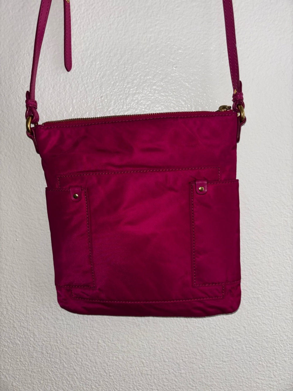 Marc Jacobs Magenta Nylon Crossbody Bag with Gold Hardware - Picture 6 of 6